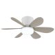 Lustre cu ventilator - Lustra LED cu Ventilator si telecomanda DELORES alb/ nisip mat