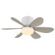 Lustre cu ventilator - Lustra LED cu Ventilator si telecomanda DELORES alb/ nisip mat