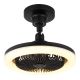 Lustre cu ventilator - Lustra LED cu Ventilator si telecomanda LIDEA negru