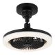 Lustre cu ventilator - Lustra LED cu Ventilator si telecomanda LIDEA negru