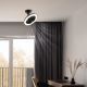 Lustre cu ventilator - Lustra LED cu Ventilator si telecomanda LIDEA negru