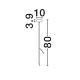 Tarusi - Corp iluminat exterior decorativ cu tarus CAMI H-80cm, ciment negru