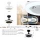 Lustre cu ventilator - Lustra LED cu Ventilator si telecomanda LIDEA alb