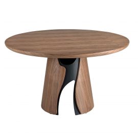 Mese dining - Masa rotunda design LUX Walnut 140cm