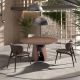 Mese dining - Masa rotunda design LUX Walnut 140cm