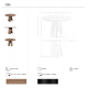 Mese dining - Masa rotunda design LUX Walnut 140cm
