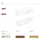 Comode - Comoda TV din furnir de nuc cu blat marmura portelanata Walnut
