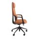 Scaune Birou cu role - Scaun de birou modern piele sintetica Brown