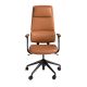 Scaune Birou cu role - Scaun de birou modern piele sintetica Brown