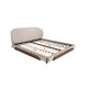 Paturi - Pat dublu tapitat design LUX Light grey 180x200cm