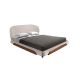 Pat dublu tapitat design LUX Light grey 180x200cm