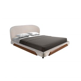Paturi - Pat dublu tapitat design LUX Light grey 180x200cm
