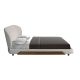 Paturi - Pat dublu tapitat design LUX Light grey 180x200cm