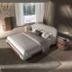 Paturi - Pat dublu tapitat design LUX Light grey 180x200cm