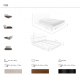 Paturi - Pat dublu tapitat design LUX Light grey 180x200cm