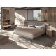 Paturi - Pat dublu tapitat design LUX Dark grey 180x200cm