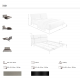 Paturi - Pat dublu tapitat design LUX Dark grey 180x200cm
