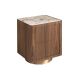 Noptiera din furnir de nuc cu blat marmura portelanata Walnut