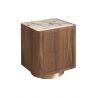 Noptiera din furnir de nuc cu blat marmura portelanata Walnut