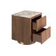 Noptiere - Noptiera din furnir de nuc cu blat marmura portelanata Walnut