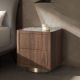 Noptiere - Noptiera din furnir de nuc cu blat marmura portelanata Walnut