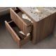 Noptiere - Noptiera din furnir de nuc cu blat marmura portelanata Walnut