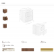 Noptiere - Noptiera din furnir de nuc cu blat marmura portelanata Walnut