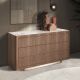 Comode - Comoda din furnir de nuc cu blat marmura portelanata Walnut