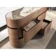 Comode - Comoda din furnir de nuc cu blat marmura portelanata Walnut