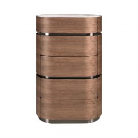 Comode - Dulapior 5 sertare furnir de nuc cu blat marmura portelanata Walnut