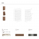 Comode - Dulapior 5 sertare furnir de nuc cu blat marmura portelanata Walnut