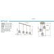 Pendule, Lustre suspendate - Lustra/Pendul modern ALFRED D-28cm