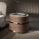 Noptiere - Noptiera cu sertare furnir de nuc cu blat marmura portelanata Walnut