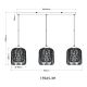 Pendule, Lustre suspendate - Lustra moderna cu 3 pendule DICHTI