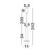 Pendule, Lustre suspendate - Pendul tub subtire aluminiu auriu si alabastru LED NOEMI