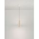 Pendule, Lustre suspendate - Pendul tub subtire aluminiu auriu si alabastru LED NOEMI