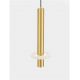 Pendule, Lustre suspendate - Pendul tub subtire aluminiu auriu si alabastru LED NOEMI