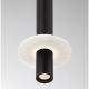 Pendule, Lustre suspendate - Pendul tub subtire aluminiu negru si alabastru LED NOEMI