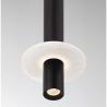 Pendul tub subtire aluminiu negru si alabastru LED NOEMI