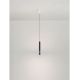 Pendule, Lustre suspendate - Pendul tub subtire aluminiu negru si alabastru LED NOEMI