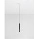 Pendule, Lustre suspendate - Pendul tub subtire aluminiu negru si alabastru LED NOEMI