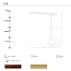 Lampi birou - Lampa de birou LED din otel cu efect de nuc Gold steel
