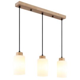 Pendule, Lustre suspendate - Lustra din lemn cu 3 pendule ROWENA