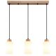 Pendule, Lustre suspendate - Lustra din lemn cu 3 pendule ROWENA