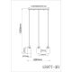 Pendule, Lustre suspendate - Lustra din lemn cu 3 pendule ROWENA