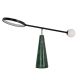 Veioze - Lampa de masa LED din otel negru si marmura portelanata verde
