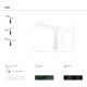 Veioze - Lampa de masa LED din otel negru si marmura portelanata verde