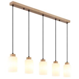 Pendule, Lustre suspendate - Lustra din lemn cu 5 pendule ROWENA