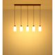 Pendule, Lustre suspendate - Lustra din lemn cu 5 pendule ROWENA