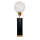 Veioze - Lampa de masa din otel negru si marmura portelanata neagra